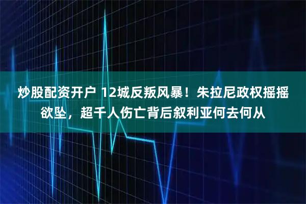 炒股配资开户 12城反叛风暴！朱拉尼政权摇摇欲坠，超千人伤亡背后叙利亚何去何从
