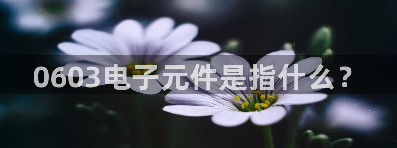 0603电子元件是指什么？