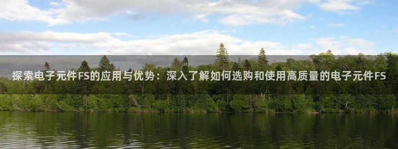 pg电子官方网站线路中心：探索电子元件FS的应用与优势：深入了解如何选购和使用高