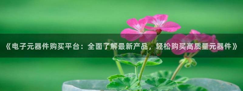 pg电子app下载地址：《电子元器件购买平台：全面了解最新产品，轻松购买高质量元