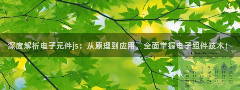 pg电子app官方：深度解析电子元件js：从原理到应用，全面掌握电子组件技术！