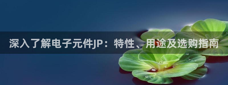 pg电子赏金船长网站：深入了解电子元件JP：特性、用途及选购指南