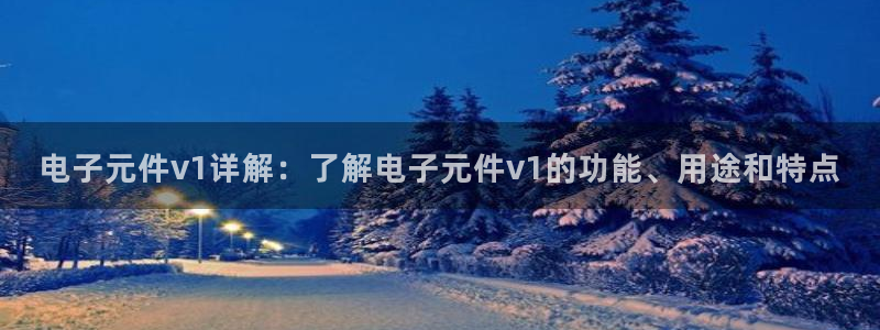 PG电子官方平台：电子元件v1详解：了解电子元件v1的功能、用途和特点