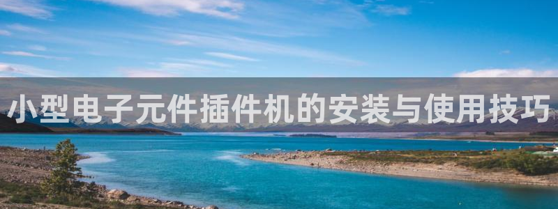 PG电子体验版：小型电子元件插件机的安装与使用技巧