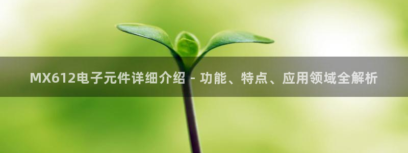 pg电子官方(中国)官方网站：MX612电子元件详细介绍 - 功能、特点、应用领