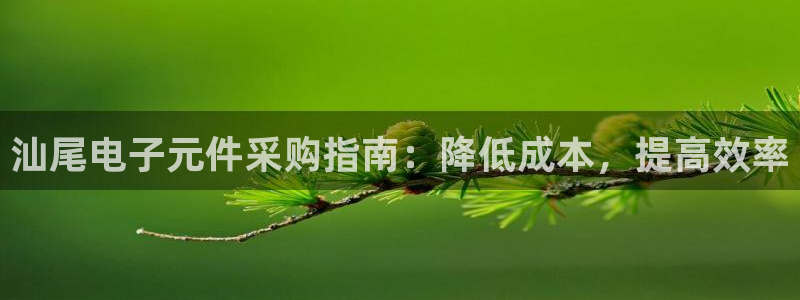 PG电子模拟器中文版下载：汕尾电子元件采购指南：降低成本，提高效率