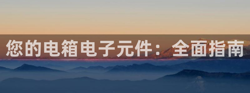 pg电子游戏体验模式网站是多少：您的电箱电子元件：全面指南