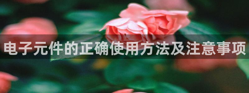 pg电子平台大全官网：电子元件的正确使用方法及注意事项