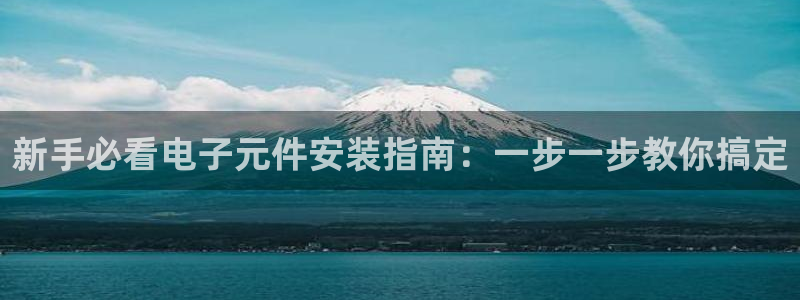 pg电子平台会黑款吗是真的吗：新手必看电子元件安装指南：一步一步教你搞定