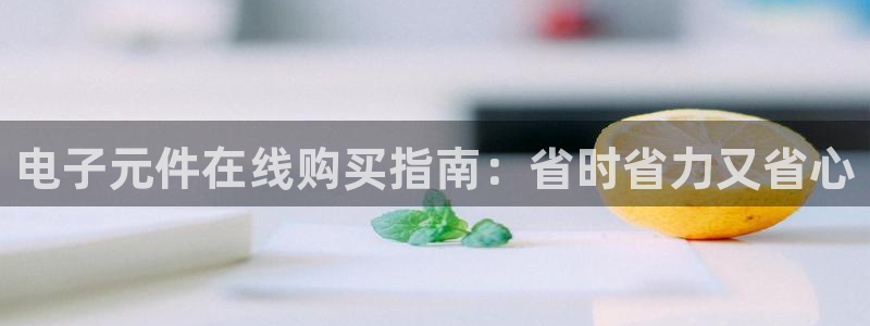 pg电子游戏模拟器免费网址：电子元件在线购买指南：省时省力又省心