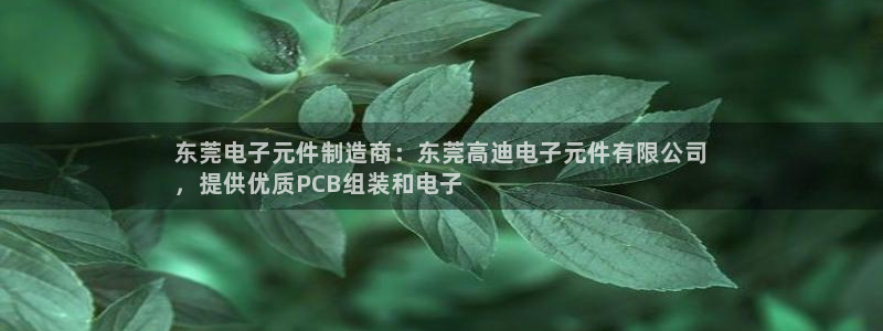 pg电子游戏官网游戏玩法：东莞电子元件制造商：东莞高迪电子元件有限公司
，提供优