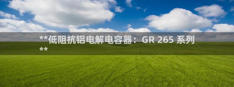 pg电子试玩哪些网站可以玩：**低阻抗铝电解电容器：GR 265 系列
**