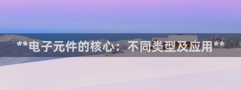 pg电子官网l y7 9。cn：**电子元件的核心：不同类型及应用**