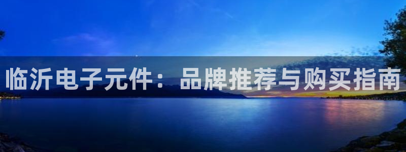 pg电子模拟器在线试玩苹果：临沂电子元件：品牌推荐与购买指南